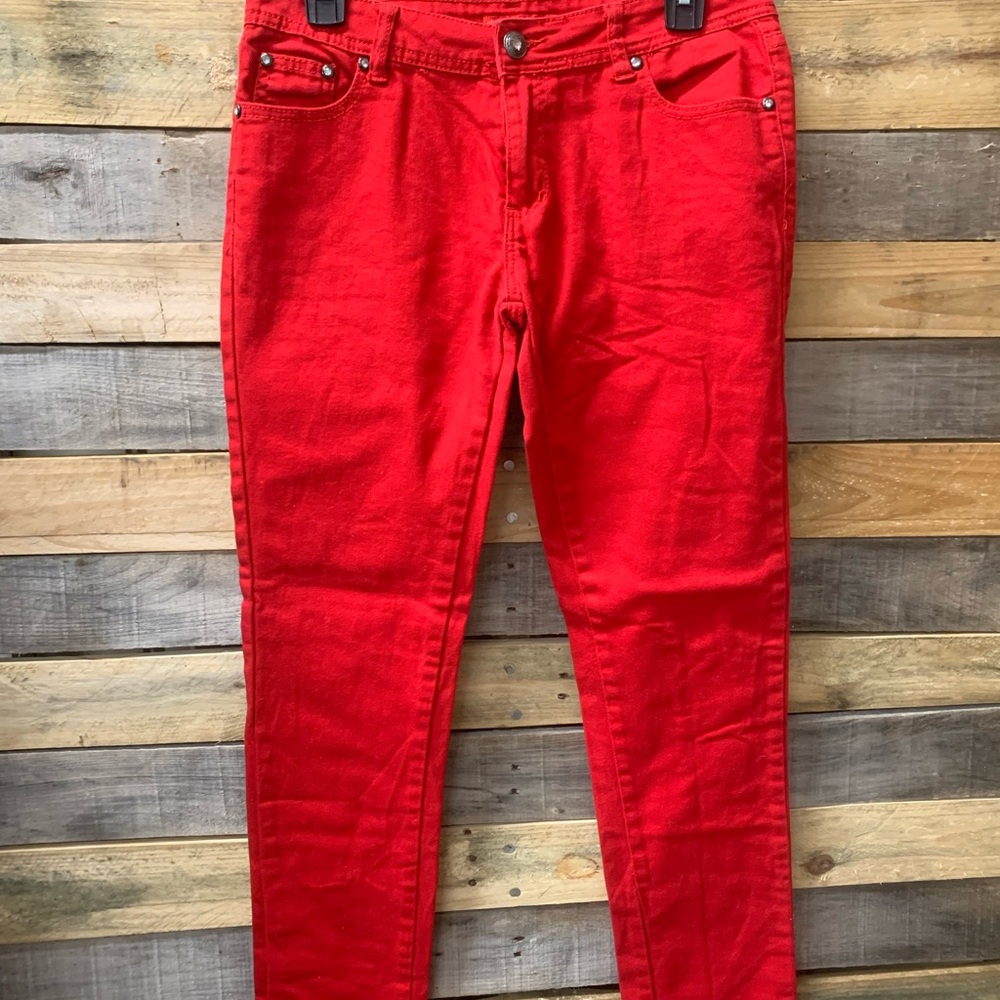 Girls Size 11 U-51 Red Jeans